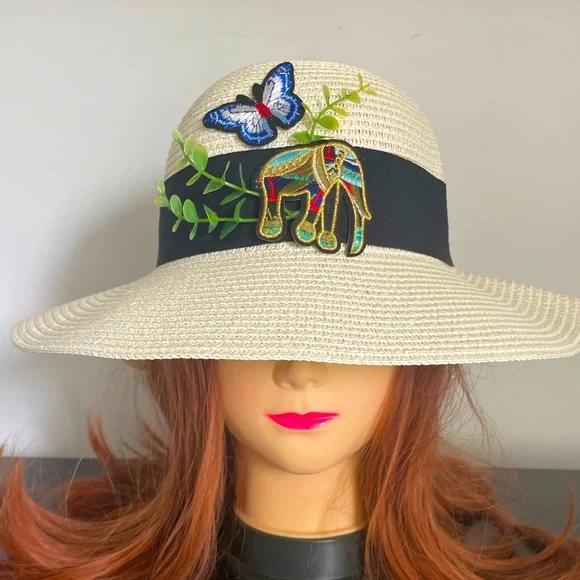 Boho Elephant Summer Beach Hat